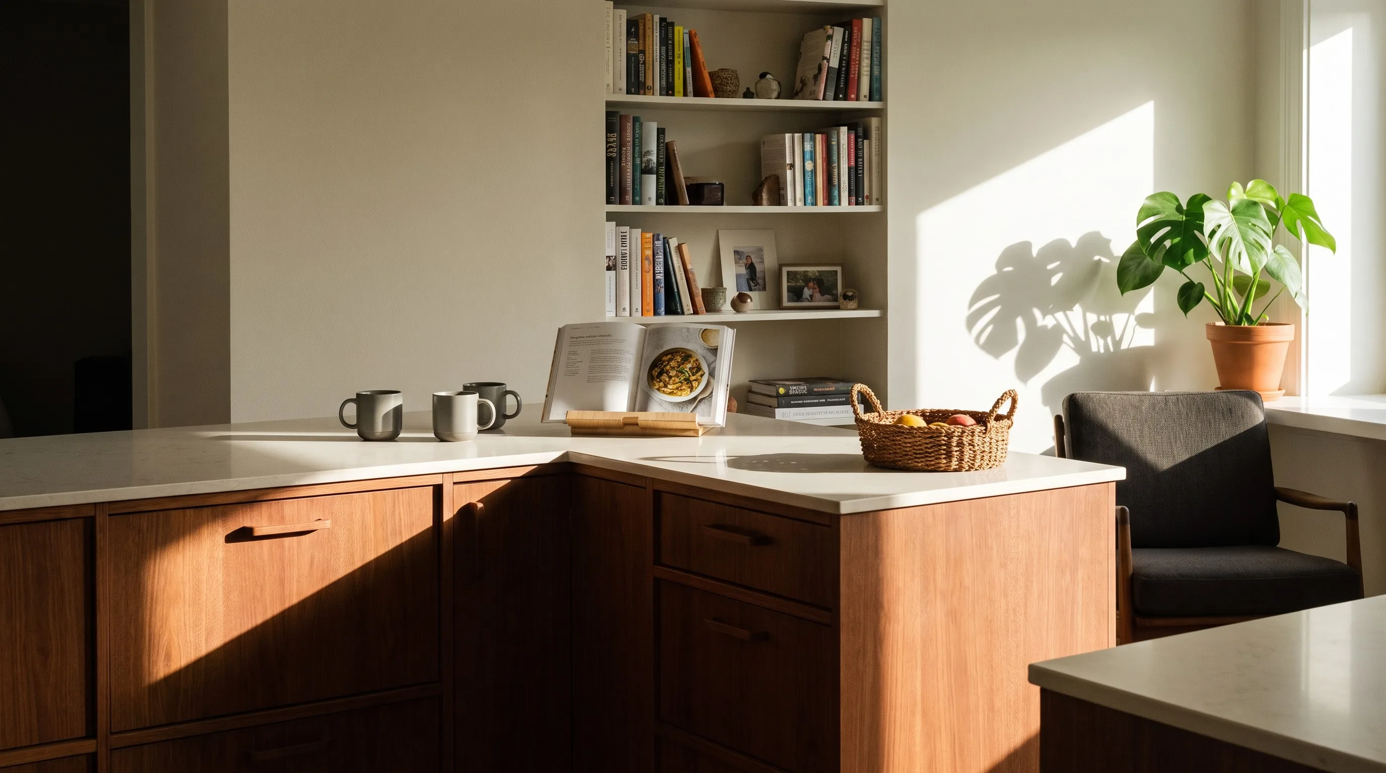 Rénovation intérieure achevée — cuisine ou séjour contemporain